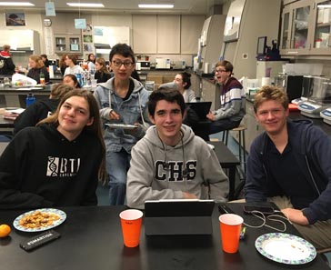 Students at Study Night.
